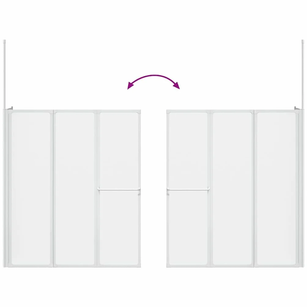 Kabina prysznicowa wanna matowa, aluminiowa 120 x 69 x 137 cm, 4 składane panele, ochrona przed pryskaniem z uszczelką i zawiasami, pasuje do łazienki i wnętrz