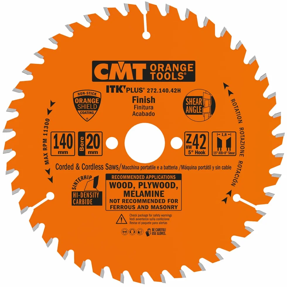 CMT ORANGE TOOLS Ostrze obwodowe 272,140,42H. ULTRA ITK HW 140X1,8/1,2X20 Z42 ATB+S