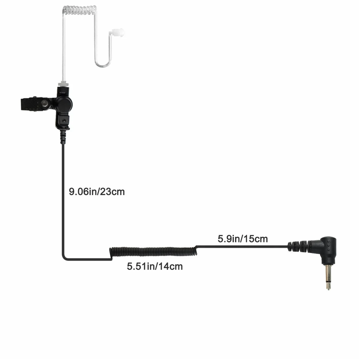 Retevis Słuchawki 3,5 mm złącze audio Odbiornik kompatybilny z B63S RT622P Motorola Walkie Mikrofon 2 szt.