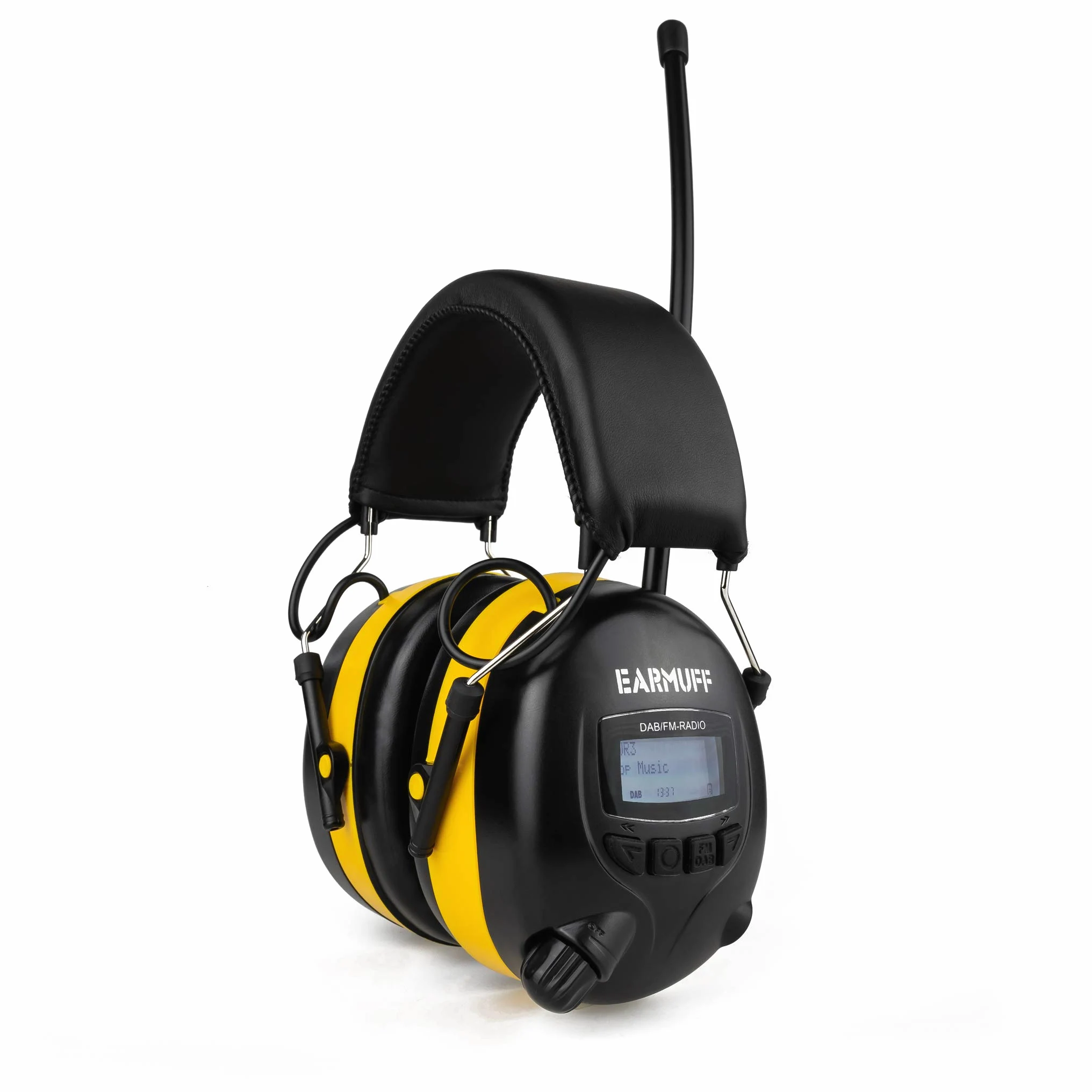 EARMUFF Ochrona słuchu z izolacją DAB+ i FM 31 dB | ulubiona stacja radiowa i słuchanie muzyki przez radio cyfrowe i radio FM | elektroniczna ochrona uszu dla dorosłych | place budowy, prace ogrodowe