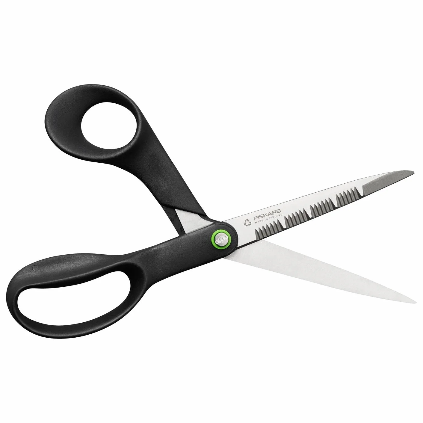Fiskars Nożyce szefa kuchni ReNew, długość: 21 cm, stal nierdzewna z recyklingu/plastik z recyklingu, funkcjonalny kształt, czarne, 1074545