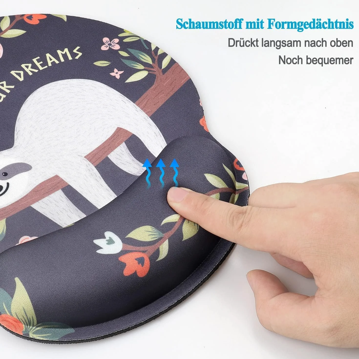AOKSUNOVA Ergonomiczna podkładka pod mysz z żelową poduszką, wzór plastra miodu