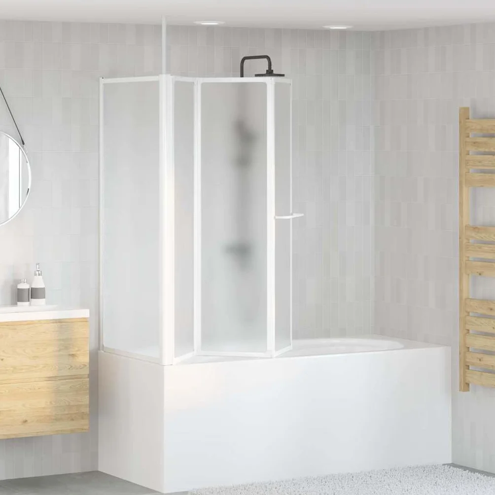 Kabina prysznicowa wanna matowa, aluminiowa 120 x 69 x 137 cm, 4 składane panele, ochrona przed pryskaniem z uszczelką i zawiasami, pasuje do łazienki i wnętrz