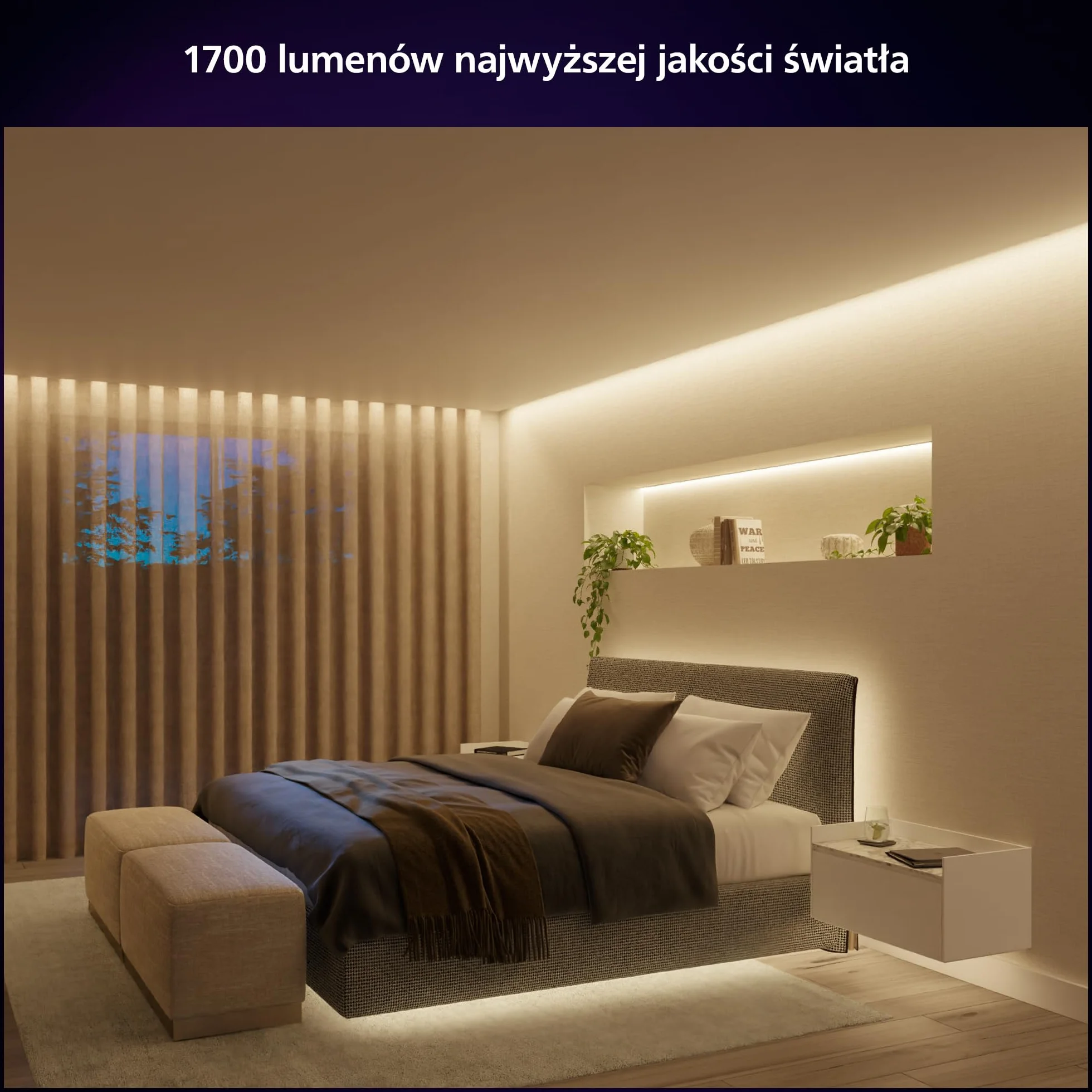 Philips Hue Taśma LED (1 opakowanie) 5m- Pasek LED Sterowany za Pomocą Aplikacji Hue - Taśma LEDowa Współpracująca z Amazon Alexa, Google Assistant i Apple HomeKit