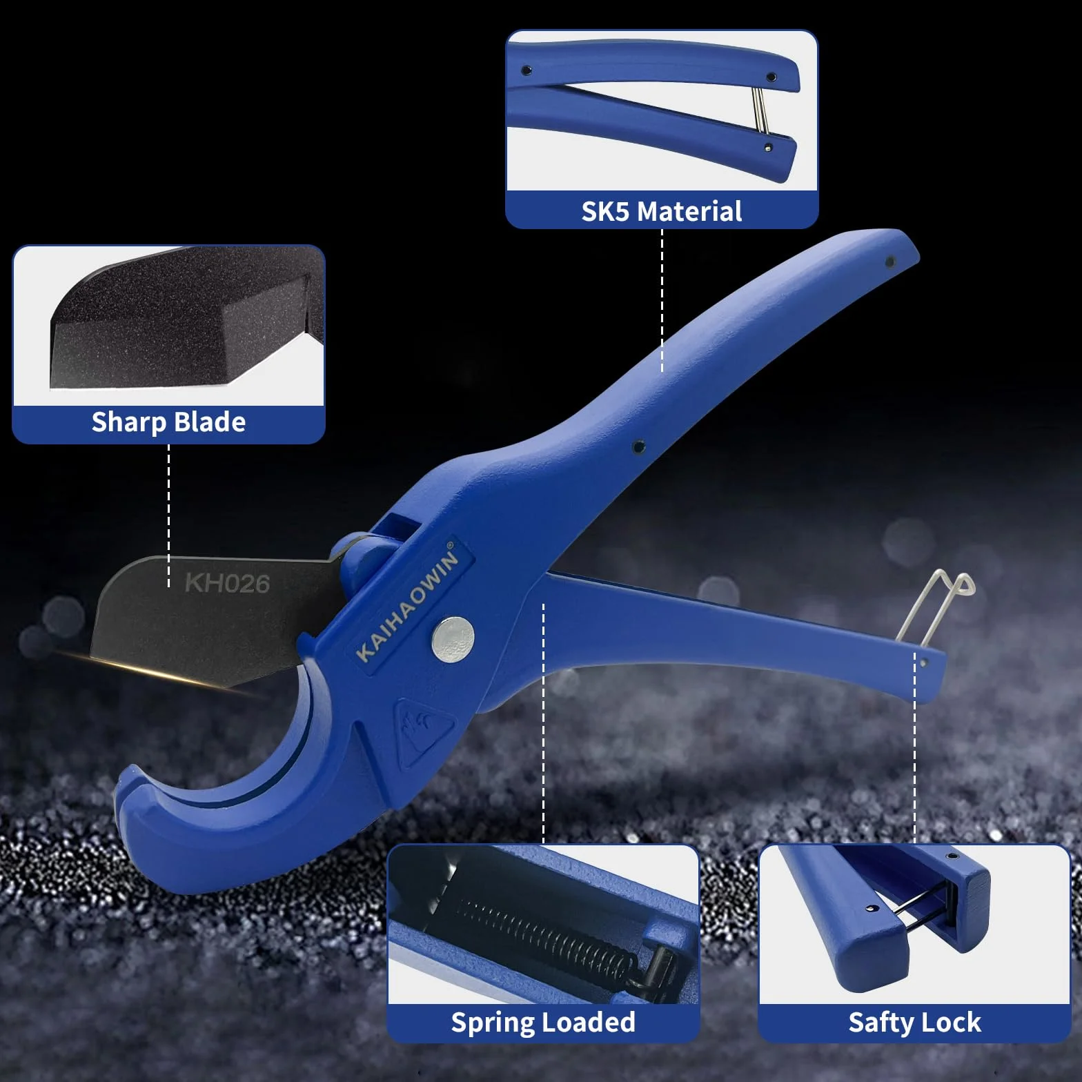 KAIHAOWIN Obcinak do rur PCV-1-1/5.1 cm PEX PPR plastikowe węże gumowe narzędzie do cięcia rur
