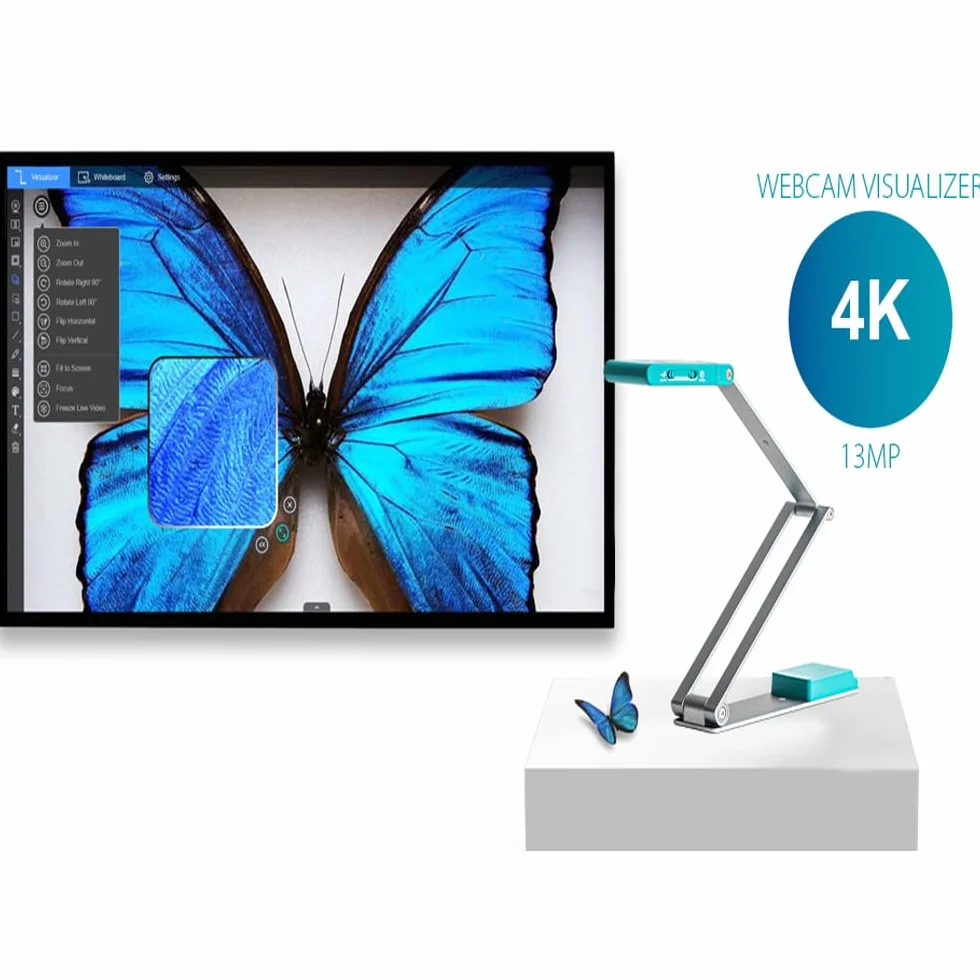 Iriscan Visualizer kamera internetowa 4K UltraHD 13 MP 4 w 1 skaner A3 dokumentów autofokus LED USB WinMac