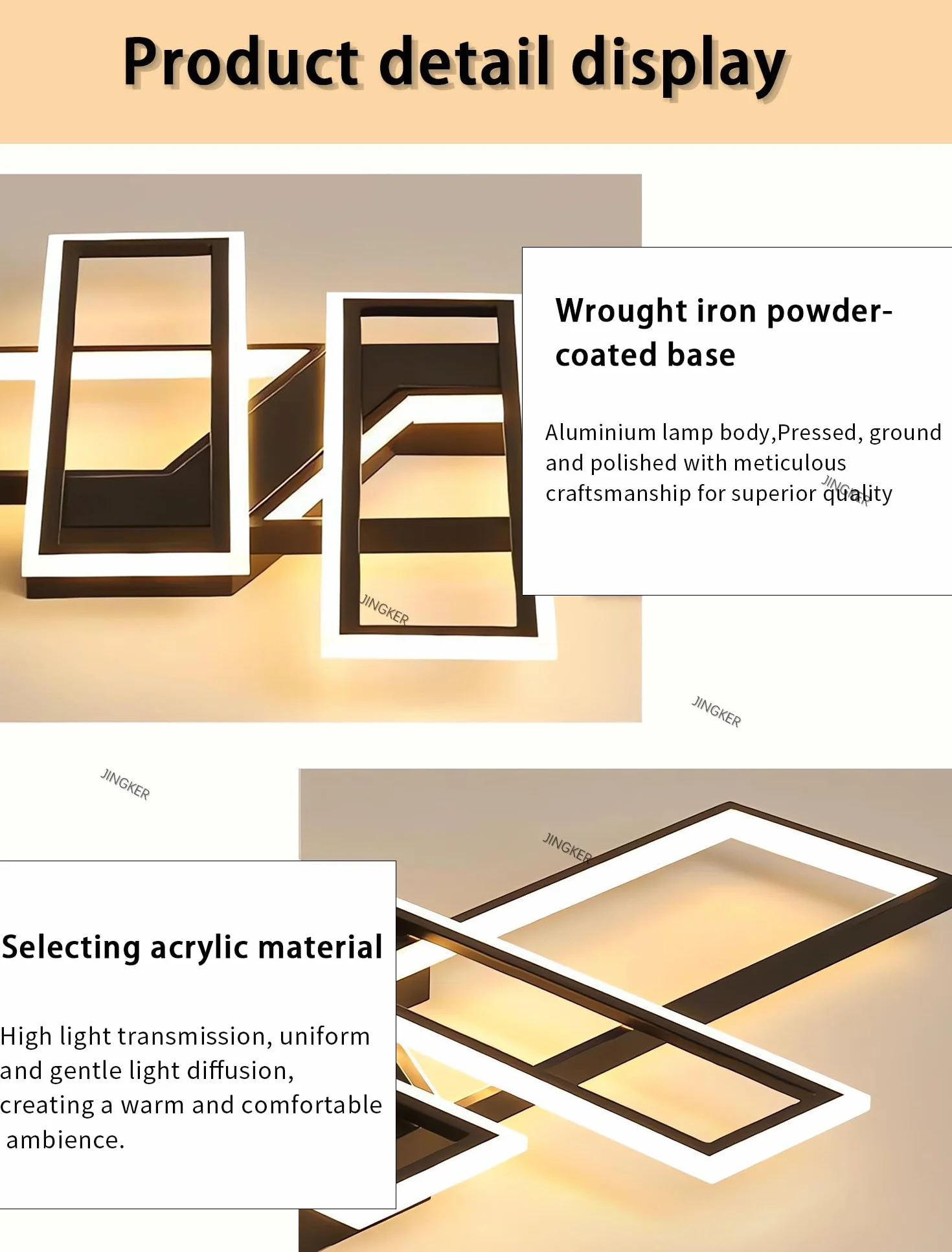 Nowoczesna minimalistyczna lampa sufitowa LED czarna 94W półwpuszczana lampa sufitowa z funkcją ściemniania 10%–100% W zestawie pilot aluminiowa lampa sufitowa odpowiednia do salonów (Czarny, Mały)