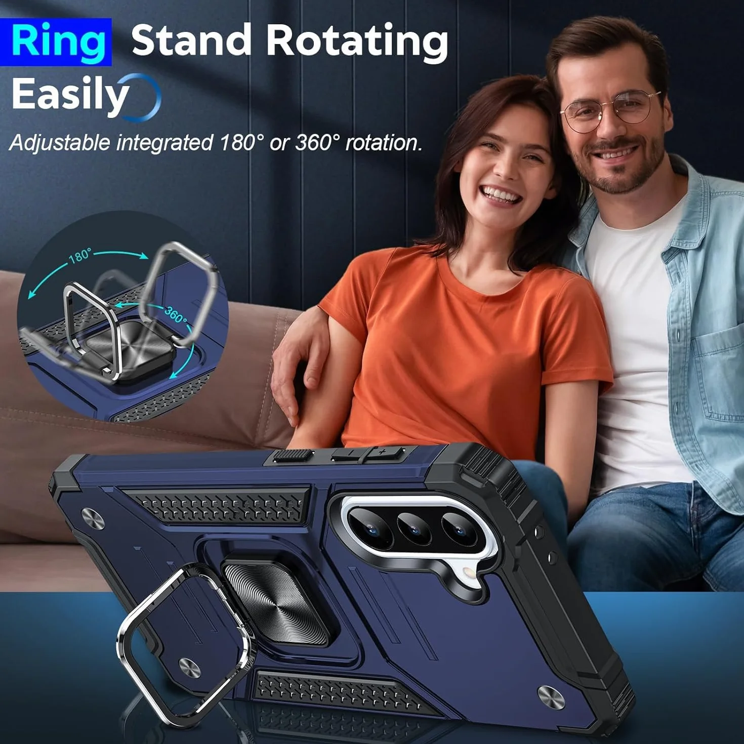 LeYi Etui Samsung Galaxy A36 5G szkło hartowane folia na aparat metalowy pokrowiec ochronny silikonowy TPU odporny na wstrząsy