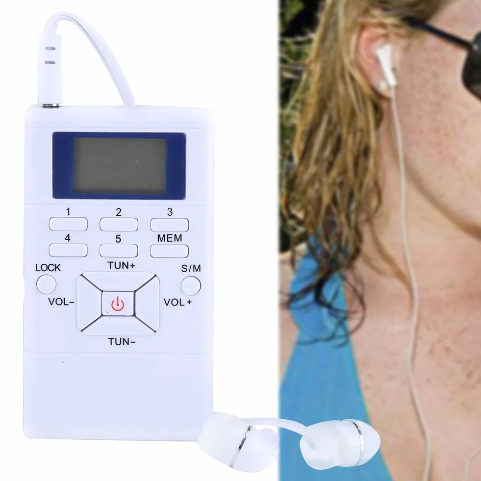 ASHATA Przenośne Radio FM AM z Wyświetlaczem LCD Odbiornik Cyfrowy DSP