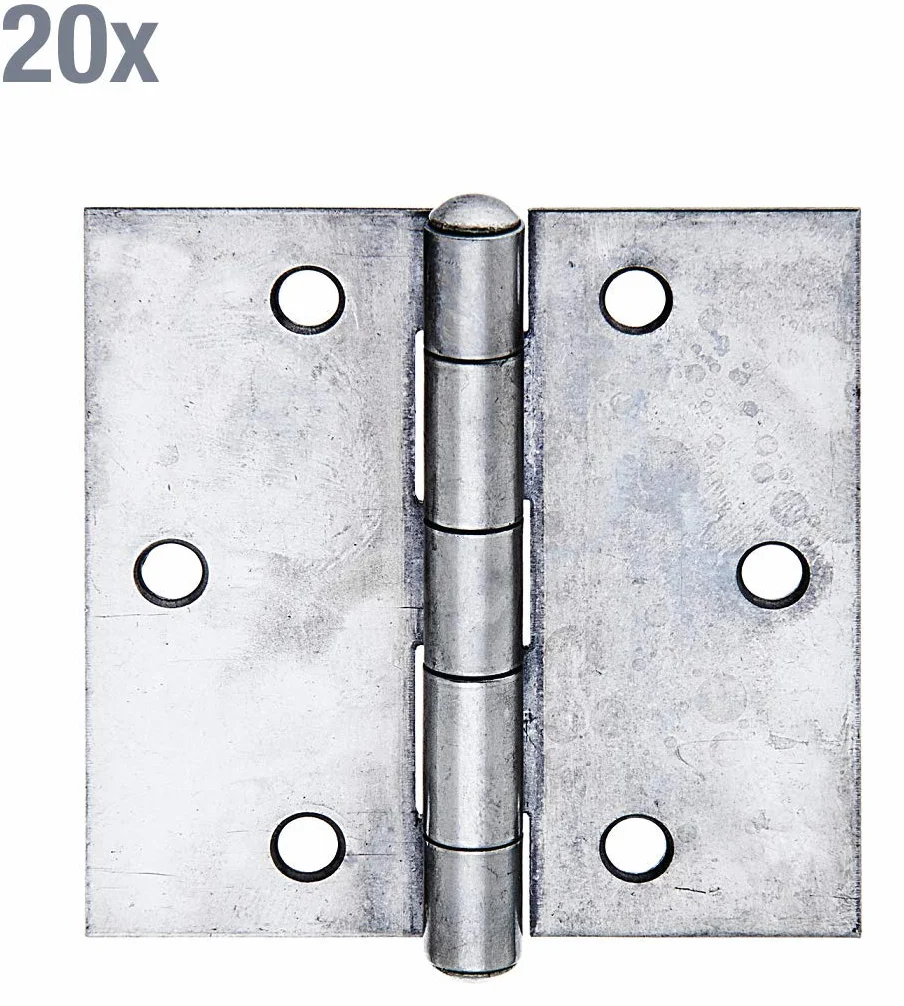 GAH-Alberts Zawiasy 361266 | kwadratowe | stal szlachetna | 60 x 60 mm | zestaw 20 sztuk