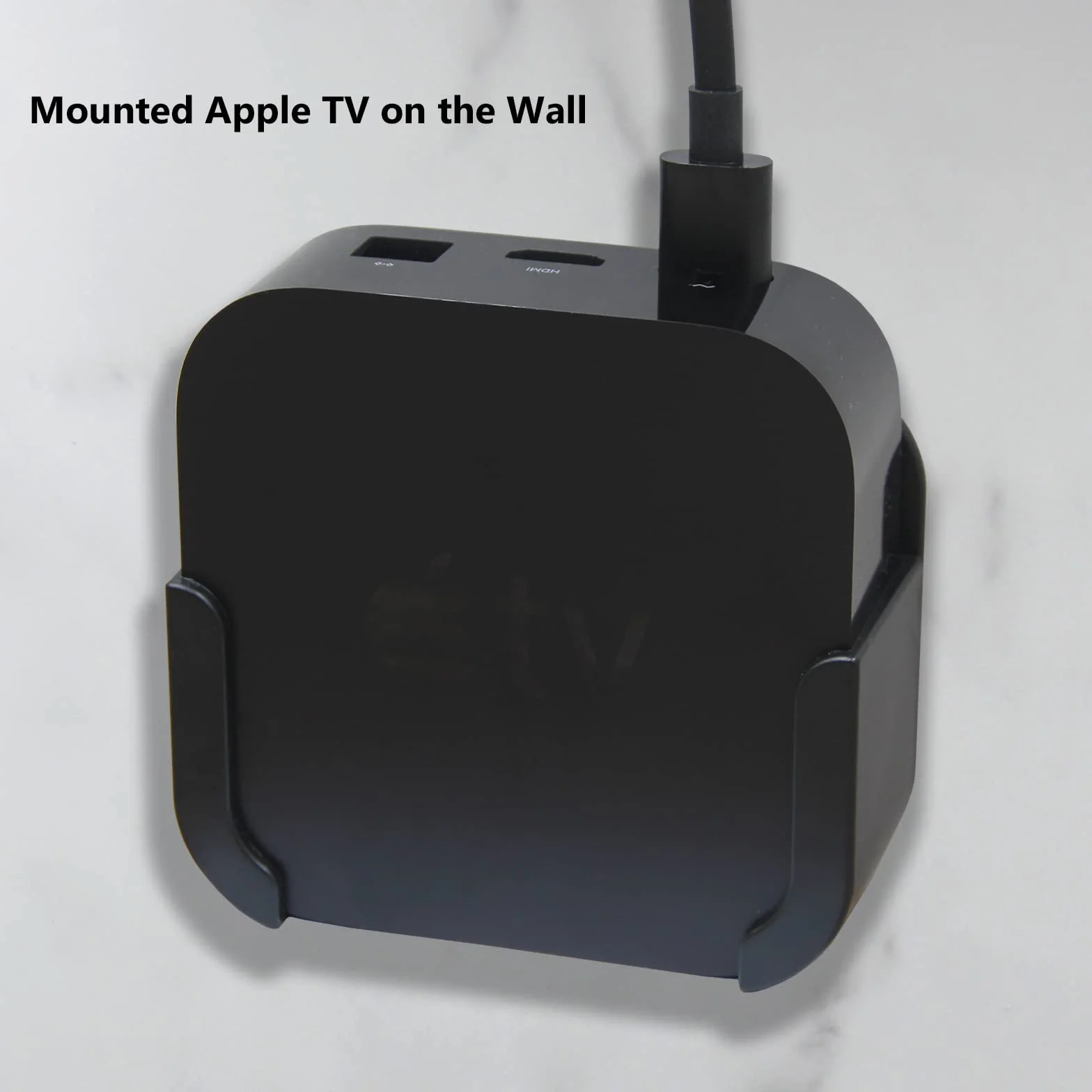 Uchwyt ścienny kompatybilny z Apple TV 4K HD, etui ochronne Siri 2. generacji czarny