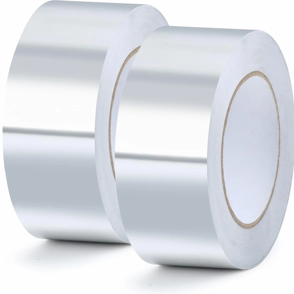 2 rolki taśmy aluminiowej 50 mm x 50 m, taśma aluminiowa, samoprzylepna taśma aluminiowa do uszczelniania, naprawy i izolacji