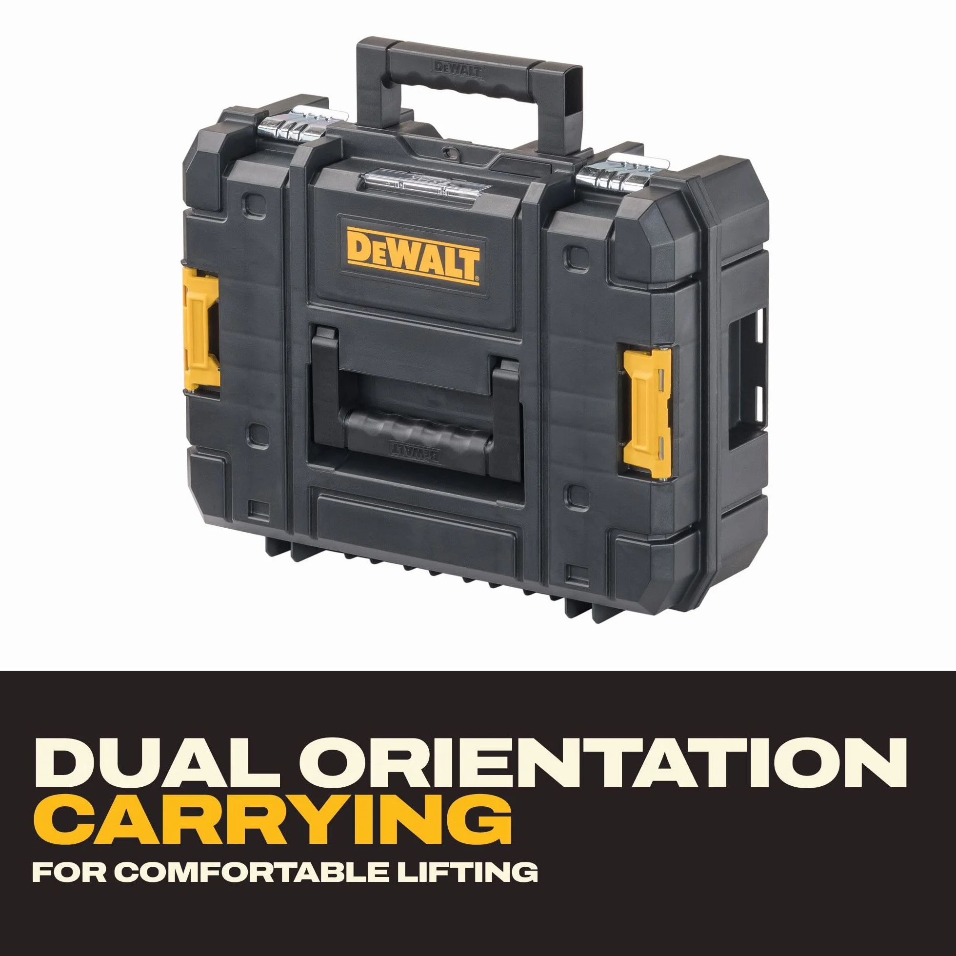 DEWALT TSTAK II skrzynka narzędziowa, 33 cm, płaska góra, nośność do 29 kg, elastyczne platformy do układania w stos (DWST17807)