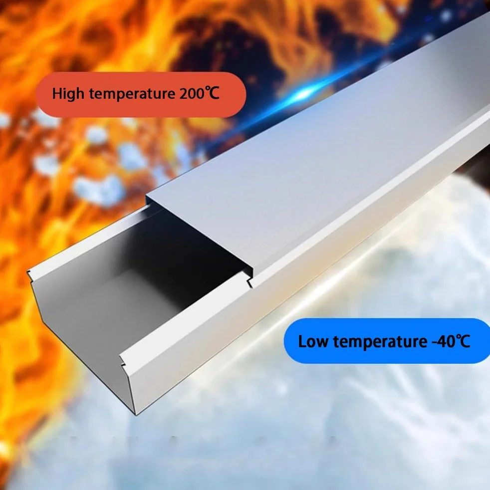 Metalowe kanały kablowe, Listwa kablowa ze stopu aluminium, 1 metr, opakowanie 2 srebrnych rozmiarów(40x20x1.0mm)