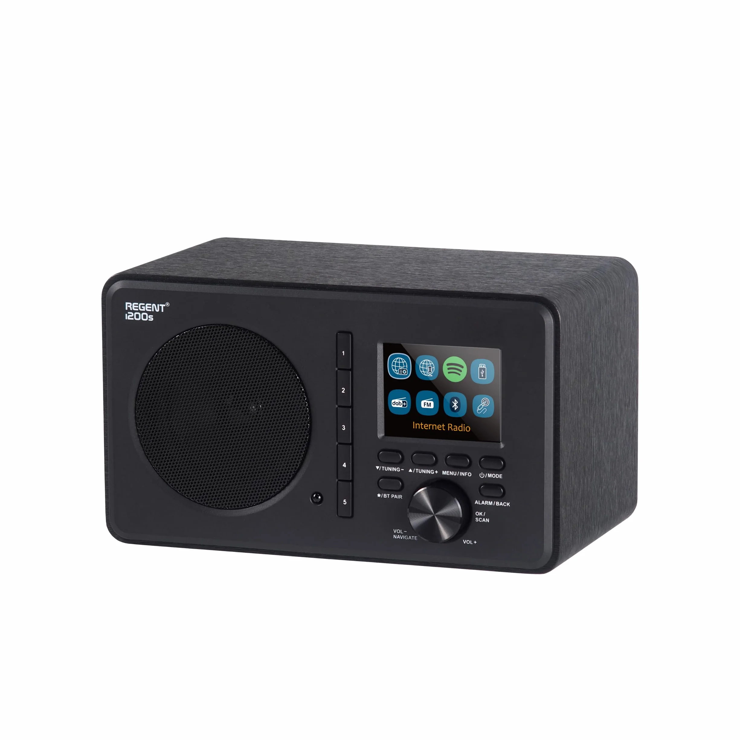 Ferguson Regent i200s Radio internetowe WLAN Bluetooth FM DAB DAB+ Spotify Connect Budzik LCD USB AUX-IN