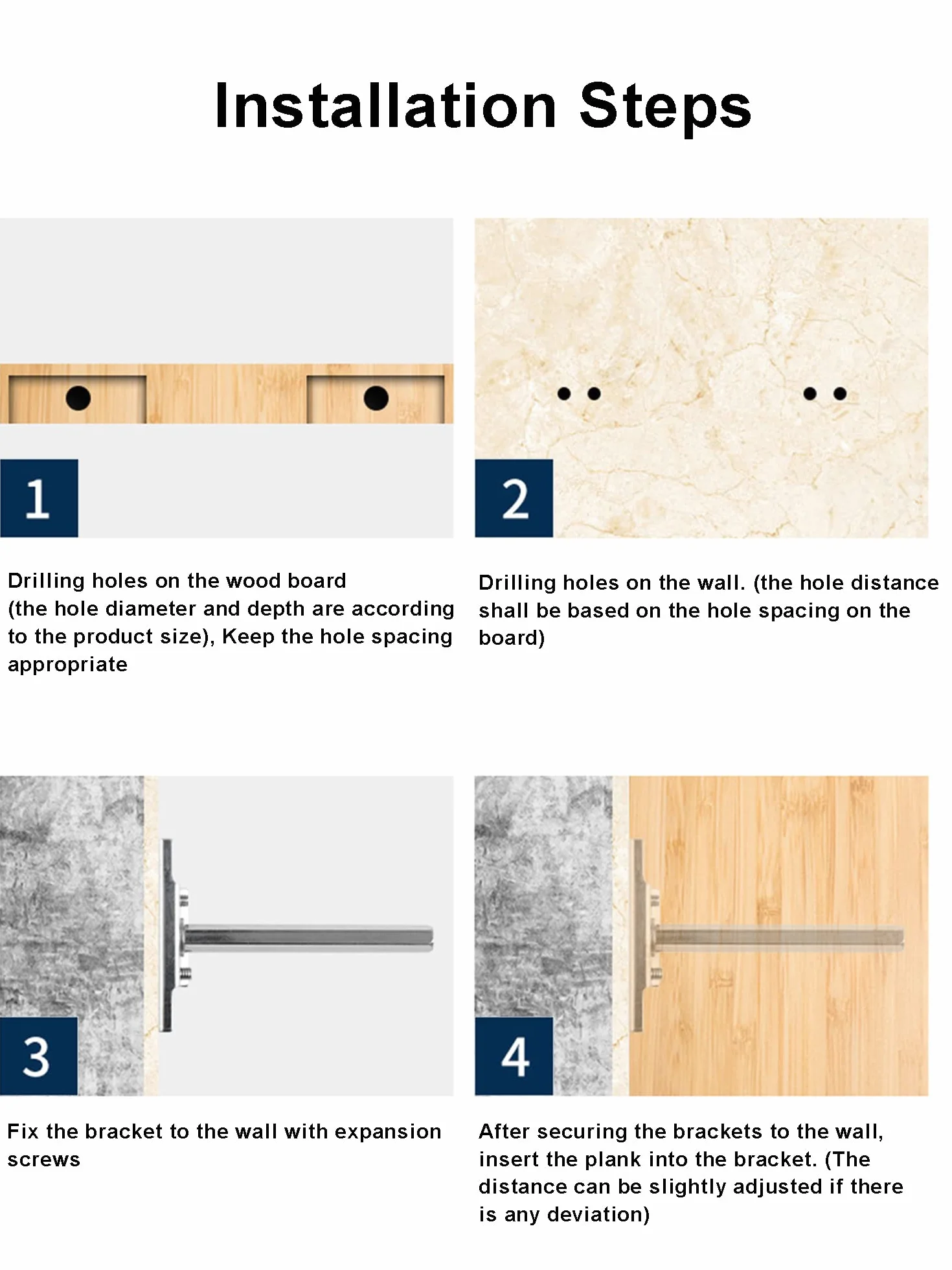 LIKERAINY Ukryte Wsporniki Półek o Dużej Wytrzymałości 12x159mm Wsporniki Półki Półkowe Niewidoczne Wsporniki T Półek Drewnianych Montaż na Ścianie Stali 4 Sztuk