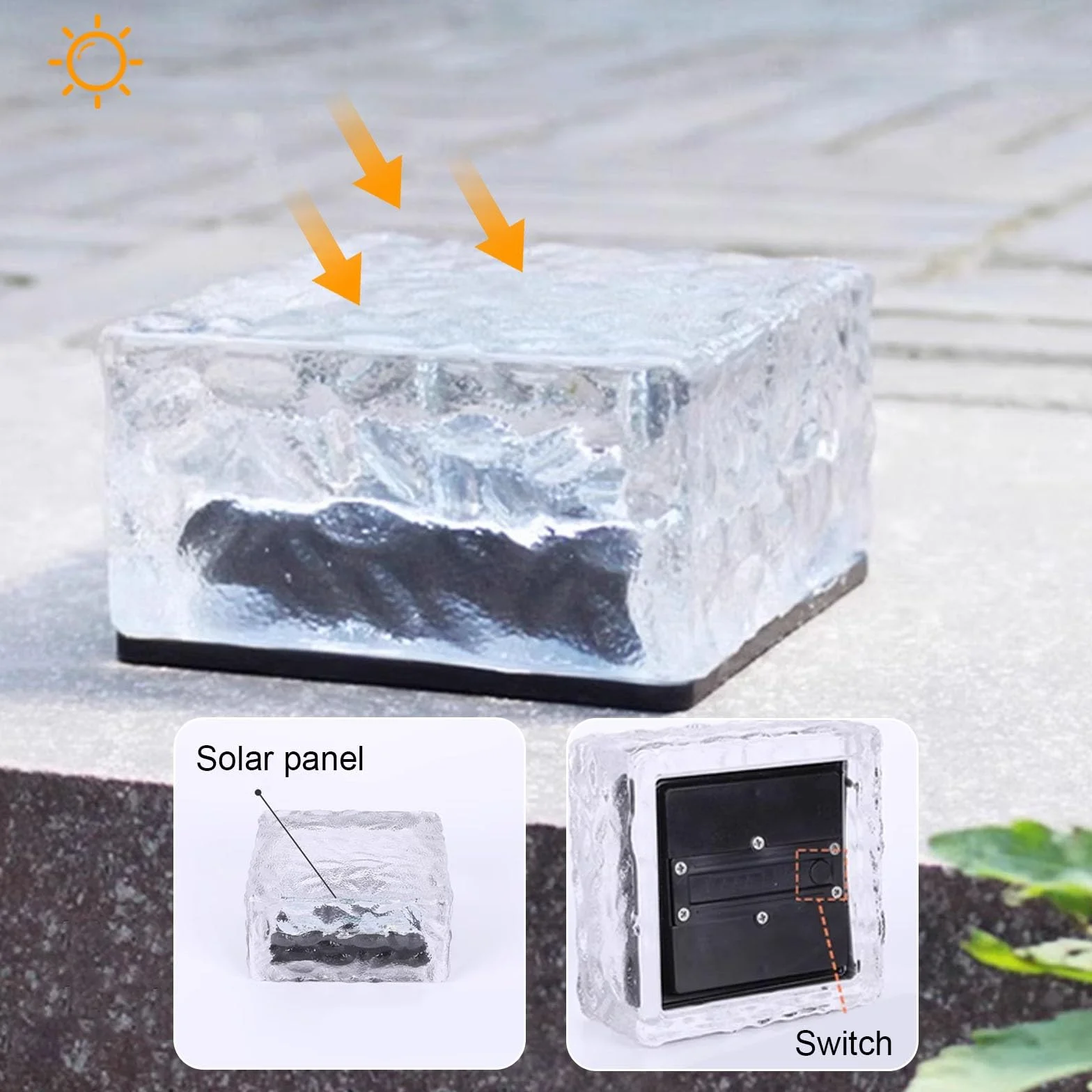 Kwadratowe lampy solarne ogrodowe, lampy ogrodowe LED do podjazdów, patio, podjazdów, dekoracji zewnętrznych