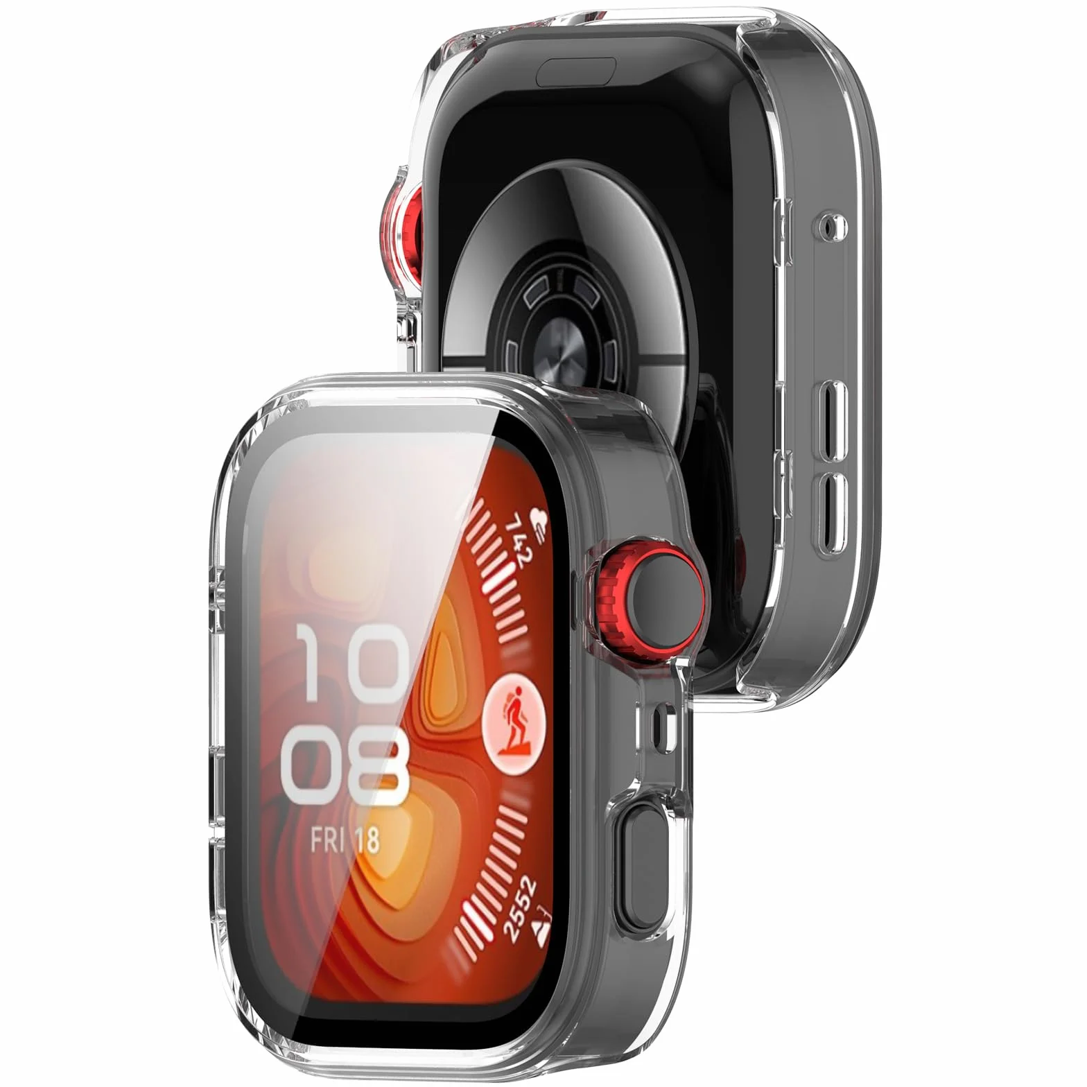 Etui ochronne FTRONGRT do Huawei Watch Fit 4 Pro, PC + folia, przezroczyste, odporne na zarysowania