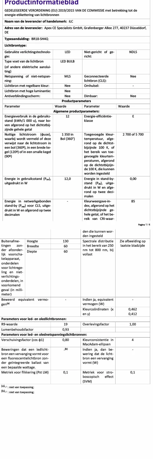 ILC żarówka Edisona E27 o mocy 12 W, ekwiwalent 85 W, zmieniająca kolor ściemniana, RGBW LED, ciepła biel 2700 K, dołączony pilot zdalnego sterowania