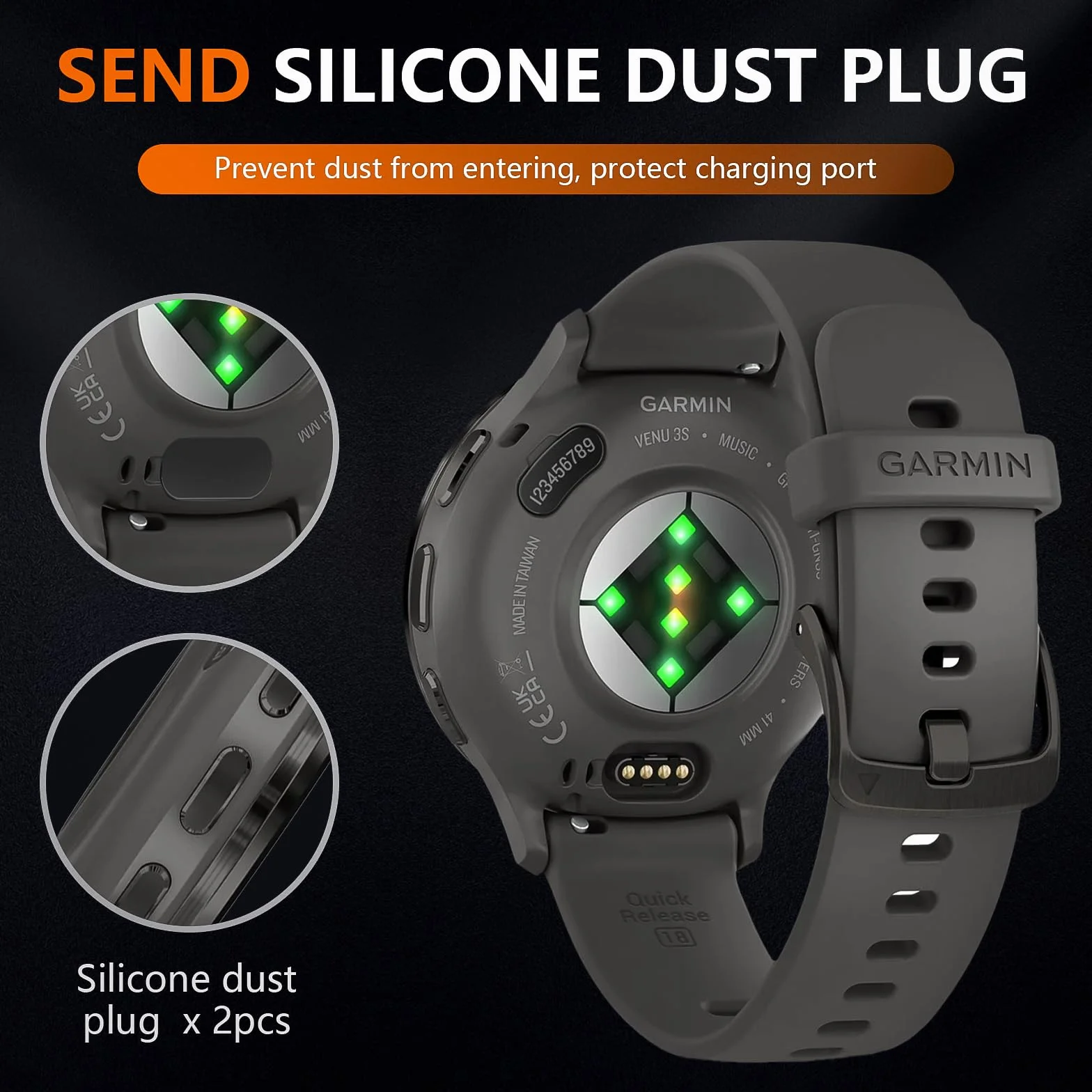 Diruite 3 Sztuki Ochraniacz Ekranu do Garmin Venu 3S 41mm PMMA HD Folia Ochronna Screen Protection Smartwatch