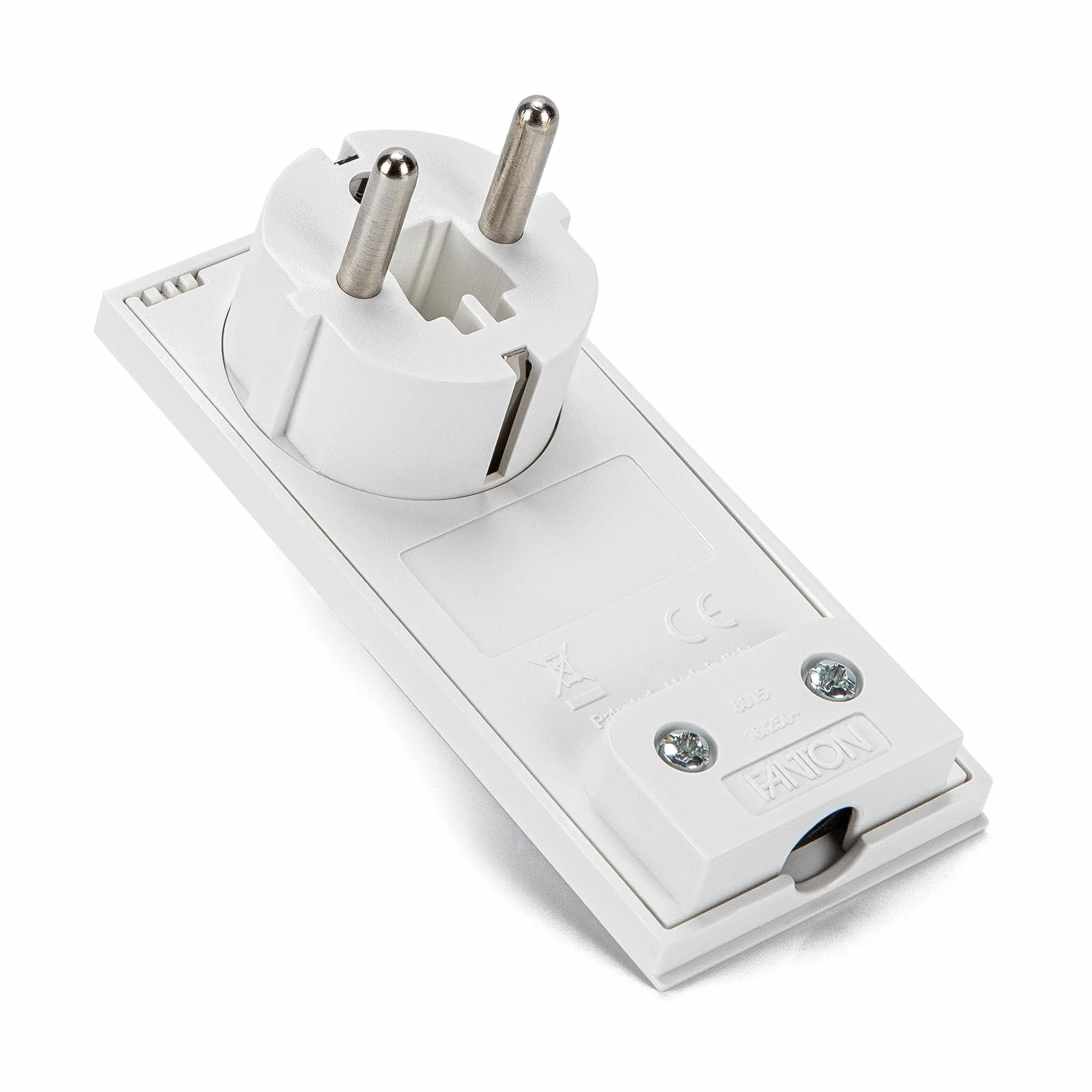FANTON 80065-B3 3 sztuk Obrotowy ultra płaski schuko 2P+T 16A mod. CLOCK biały kolor