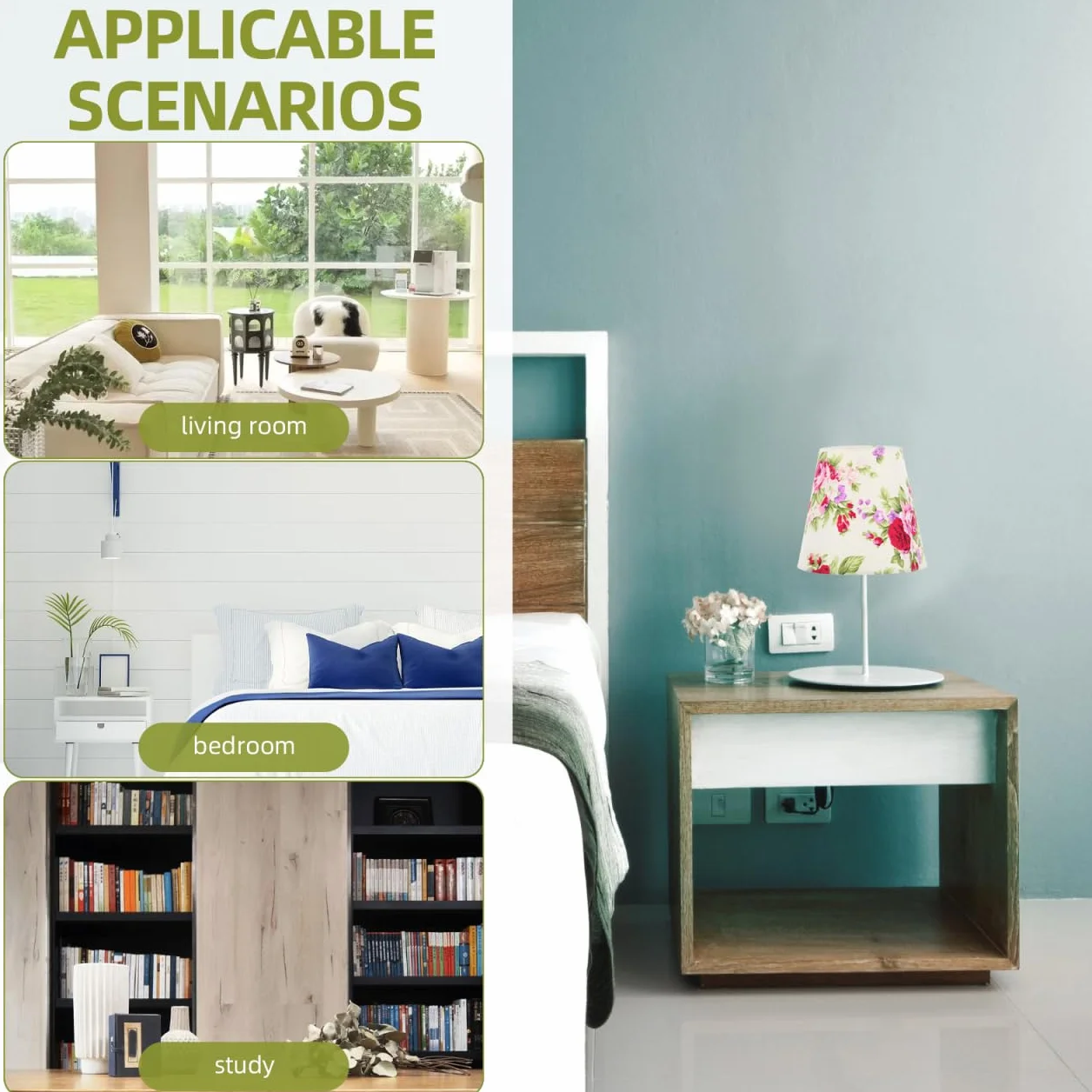 Generic Abażur z materiału z kwiatowym wzorem do lamp E27, E14, uniwersalny abażur, akcesoria do lamp kryształowych i kinkietów, osłona światła dla ochrony oczu 14 x 15 x 3,5 cala