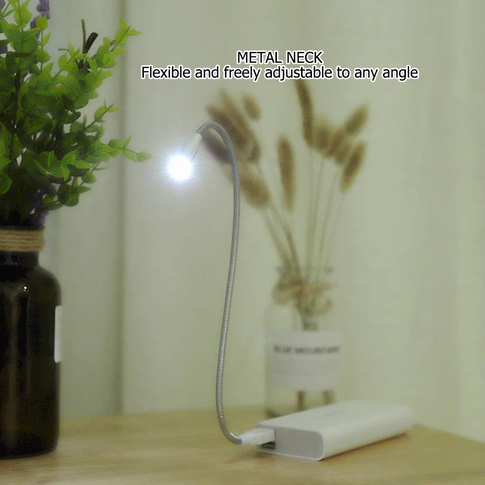 Elastyczna Mini Lampka LED USB Regulacja Natężenia Światła Do Czytania Laptop PC Notebook