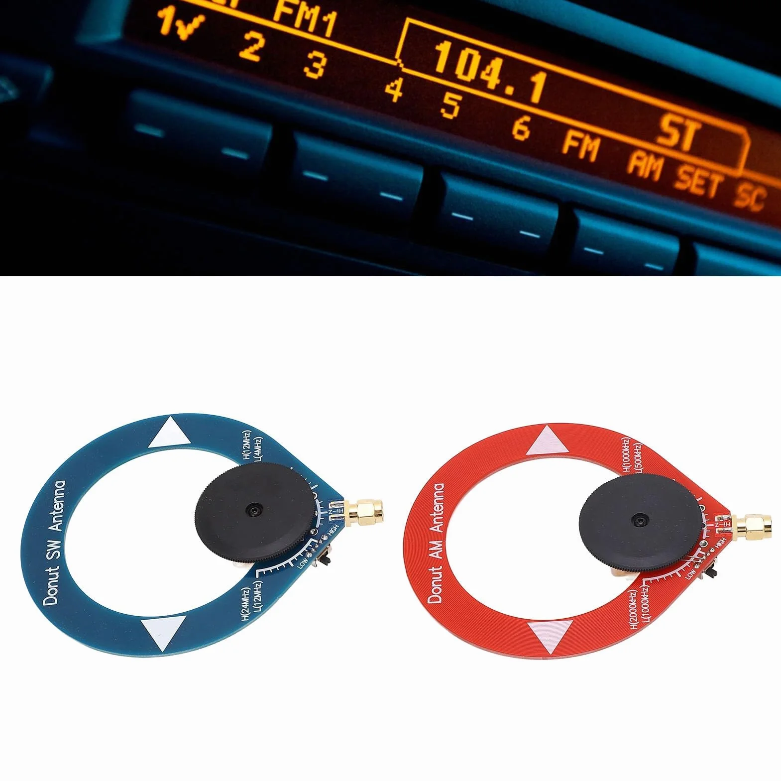 2 szt. Zestaw Nadawczo-odbiorczy o średniej Fali o Krótkiej Fali AM MW SW Mini Rings Transceiver Przenośna Mini Antena Pętlowa