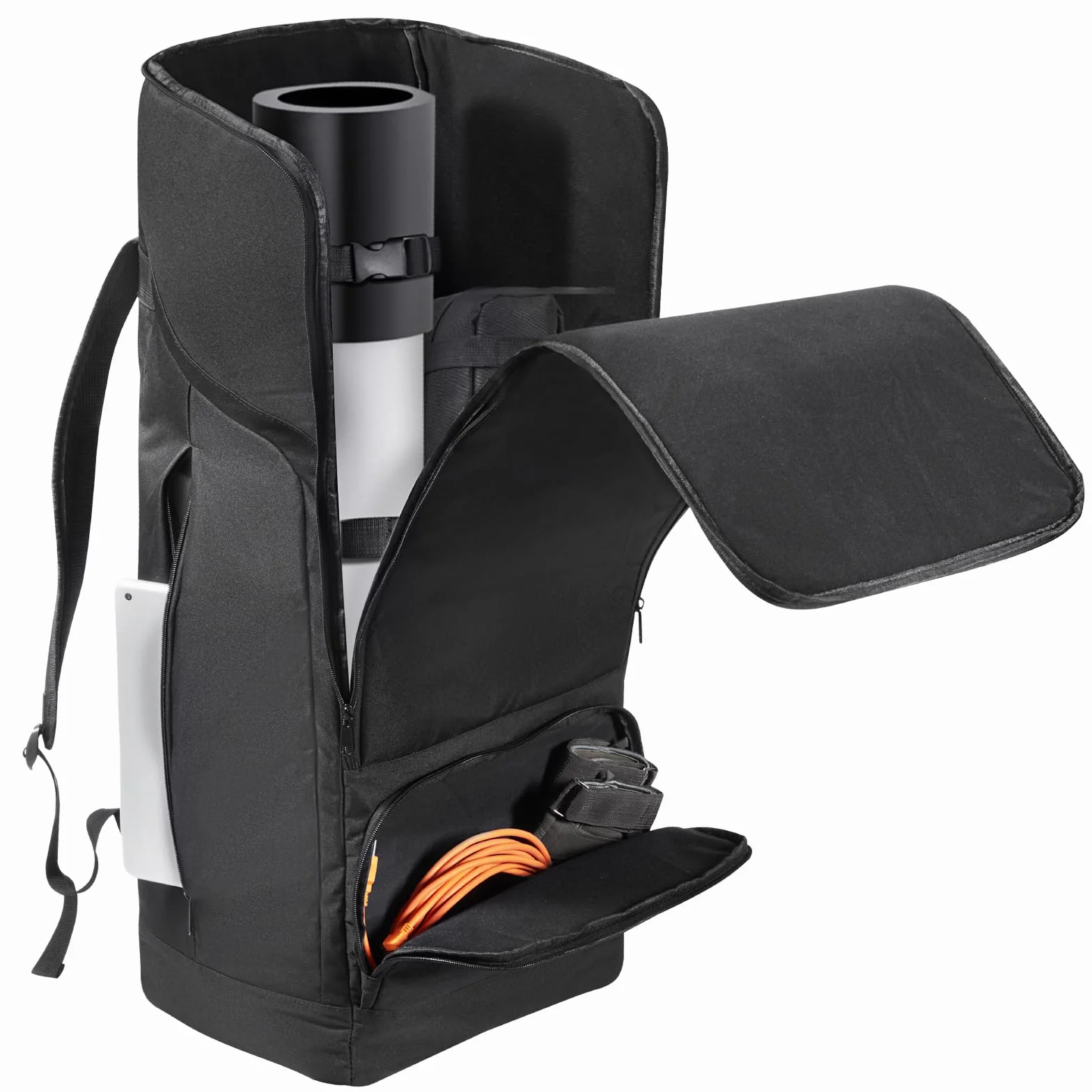 VEVOR Etui na teleskop 760 x 330 x 260 mm, torba do przechowywania teleskopu z paskiem bezpieczeństwa, kieszeń na ramię, czarny