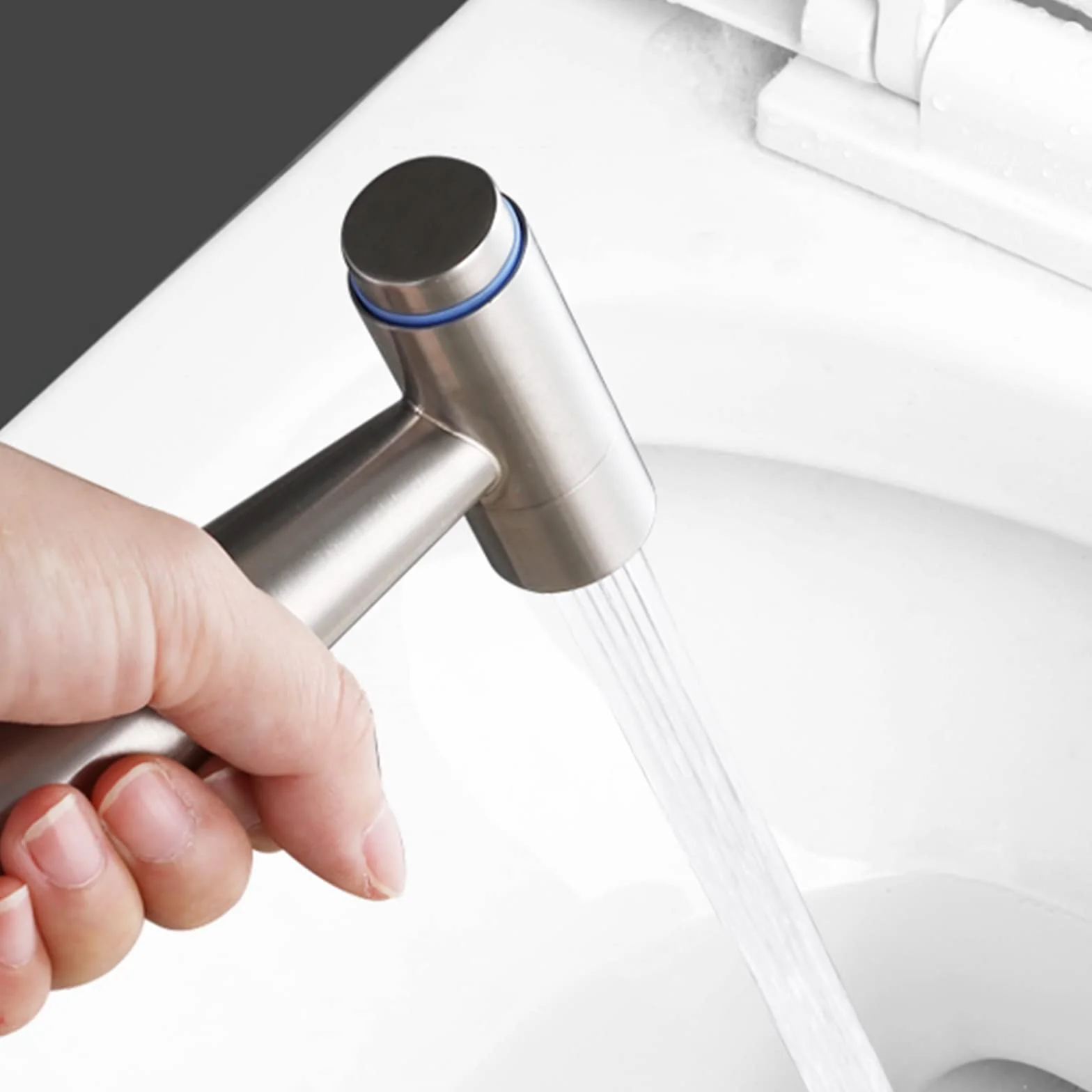 Ręczny bidet opryskiwacz toaletowy montowany na ścianie opryskiwacz toaletowy bidet opryskiwacz do węża toaletowego prysznica ręcznego, dysza bidetu, dysza prysznicowa, ręczny bidet ze stali