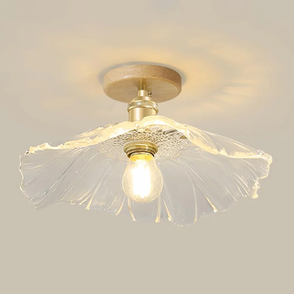 Małe Żyrandole Sufitowe Do Korytarza, Półpłaskie Lampy Sufitowe, Lampy Sufitowe Do Przejścia, Lampy Sufitowe Blisko Sufitu, Oprawy Oświetleniowe Do Ganku Wejściowego, Sypialni, 11 Cali/Kolor Drewna