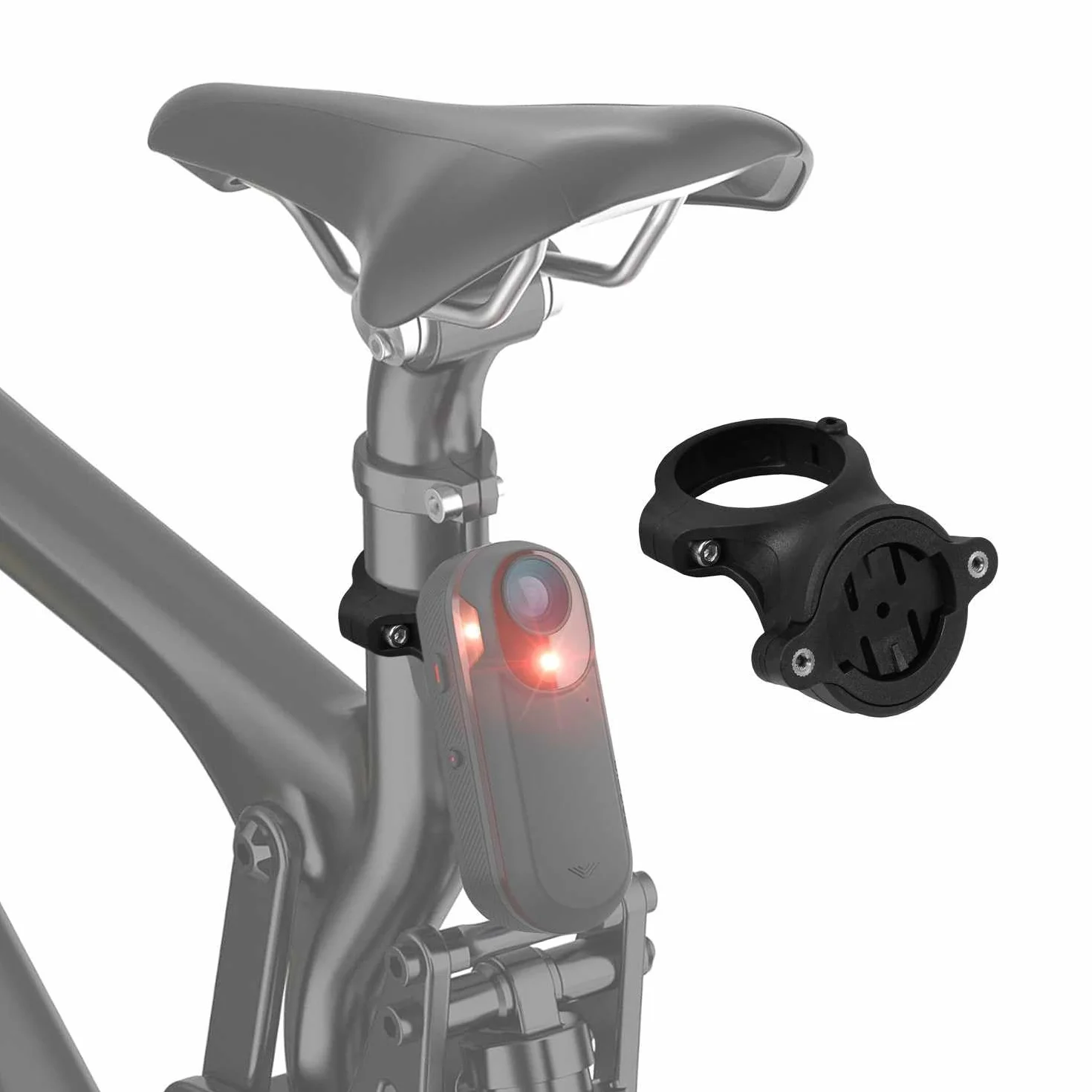 OcioDual Uchwyt krawędzi 2. generacji kompatybilny z Garmin Varia RTL510 RTL515 RVR315 GoPro, do prętów 25,4-31,8 mm