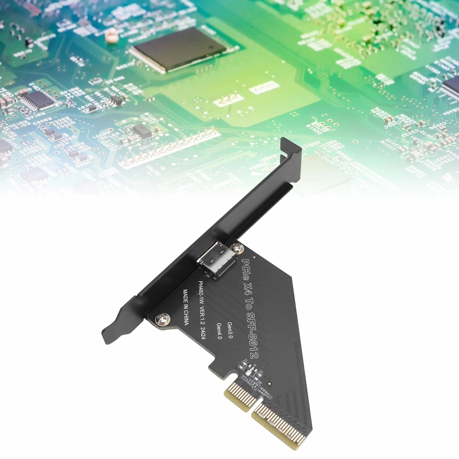 PCIE 4.0 X4 do OCULINK SFF 8612 Adapter, SFF-8611 Zewnętrzna Karta Graficzna, Szybki Przesył Danych dla NVME SSD