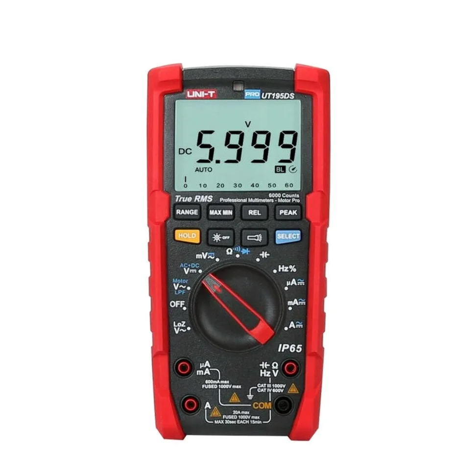UNI-T UT195 Series UT195DS Handheld Industrial Cyfrowy multimetry IP65 and 2m Drop Proof