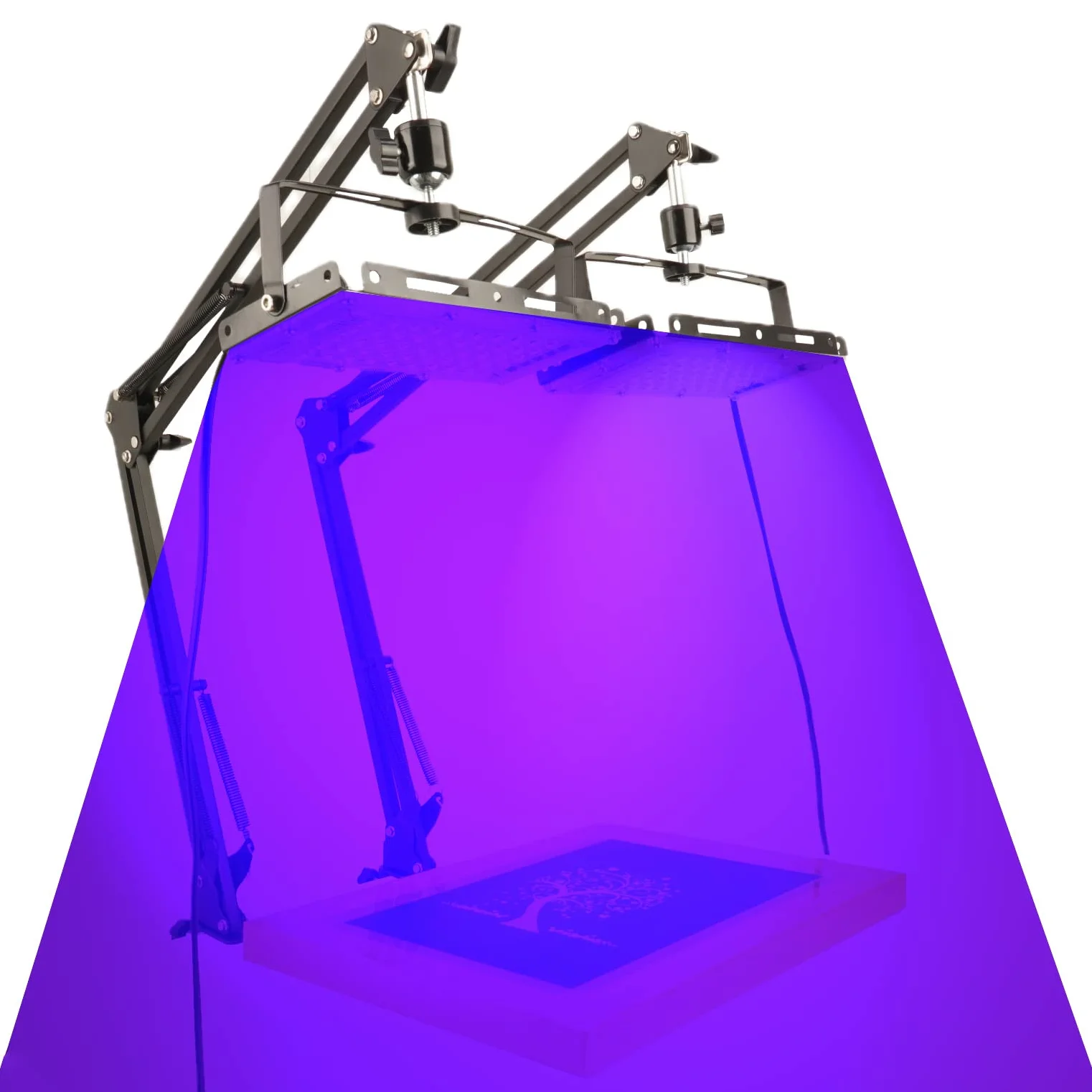 Dorhui Zestaw 2 lamp UV do sitodruku, łącznie 50 W UV światło ekspozycyjne LED UV do sitodruku i stoiska do oświetlenia cyjanotypów i zestawu do emulsji fotograficznej
