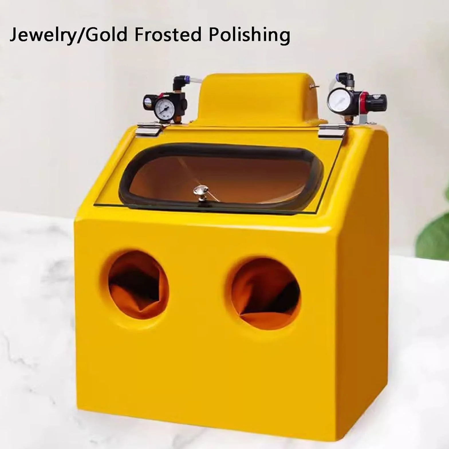Przenośny sprzęt do piaskowania, stacja robocza do piaskowania z pedałem nożnym, podwójny zawór ciśnienia powietrza, do piaskowania/usuwania rdzy metali/czyszczenia zanieczyszczeń/detali