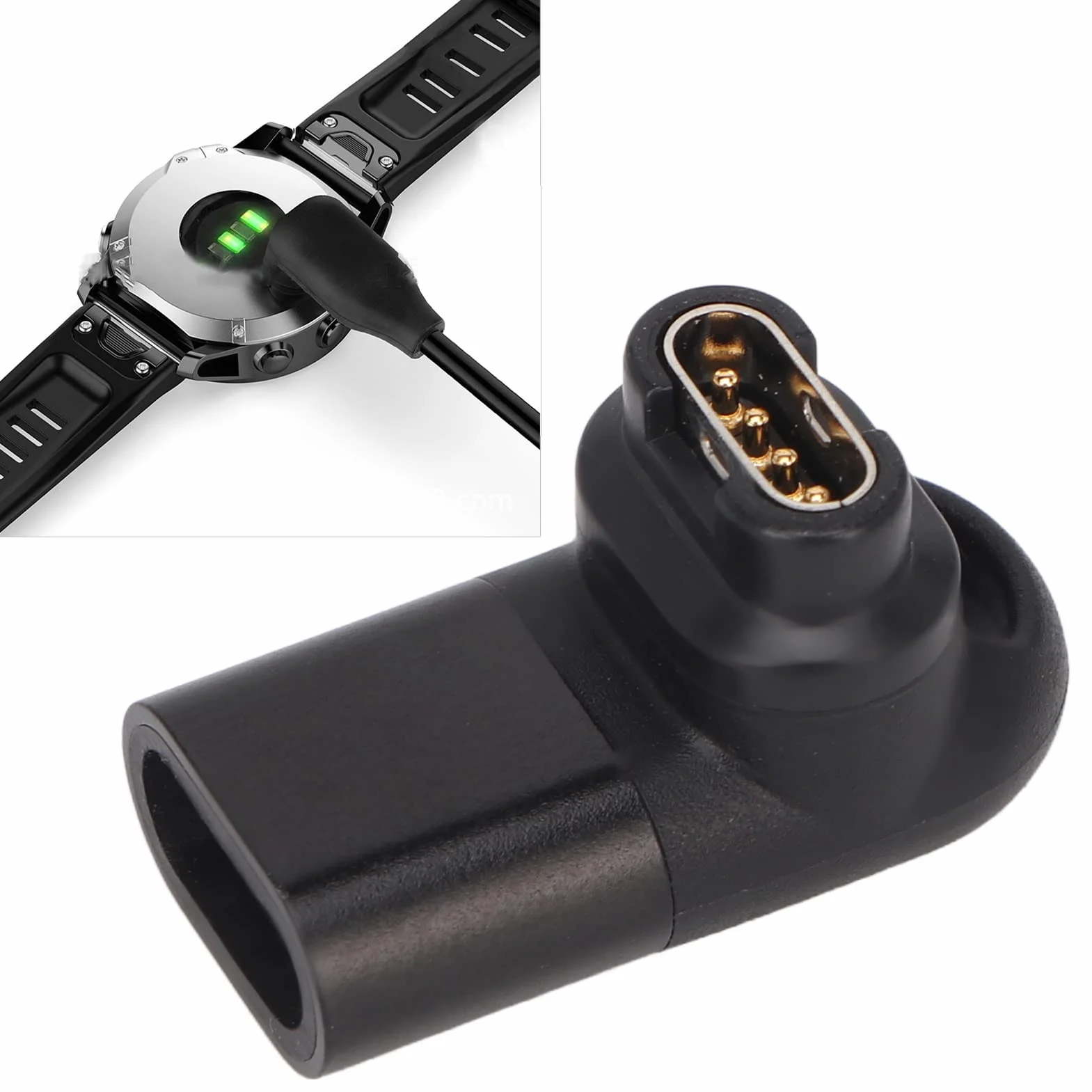 Adapter Typu C do Złącza ładowarki Zegarka Garmin, Konwerter ładowania 5 V USB C do Fenix ​​7/7S/7X, Instinct 2/2S/Solar, Vivoactive 4/4S/3, Venu 2/2S/Sq, Forerunner itp.