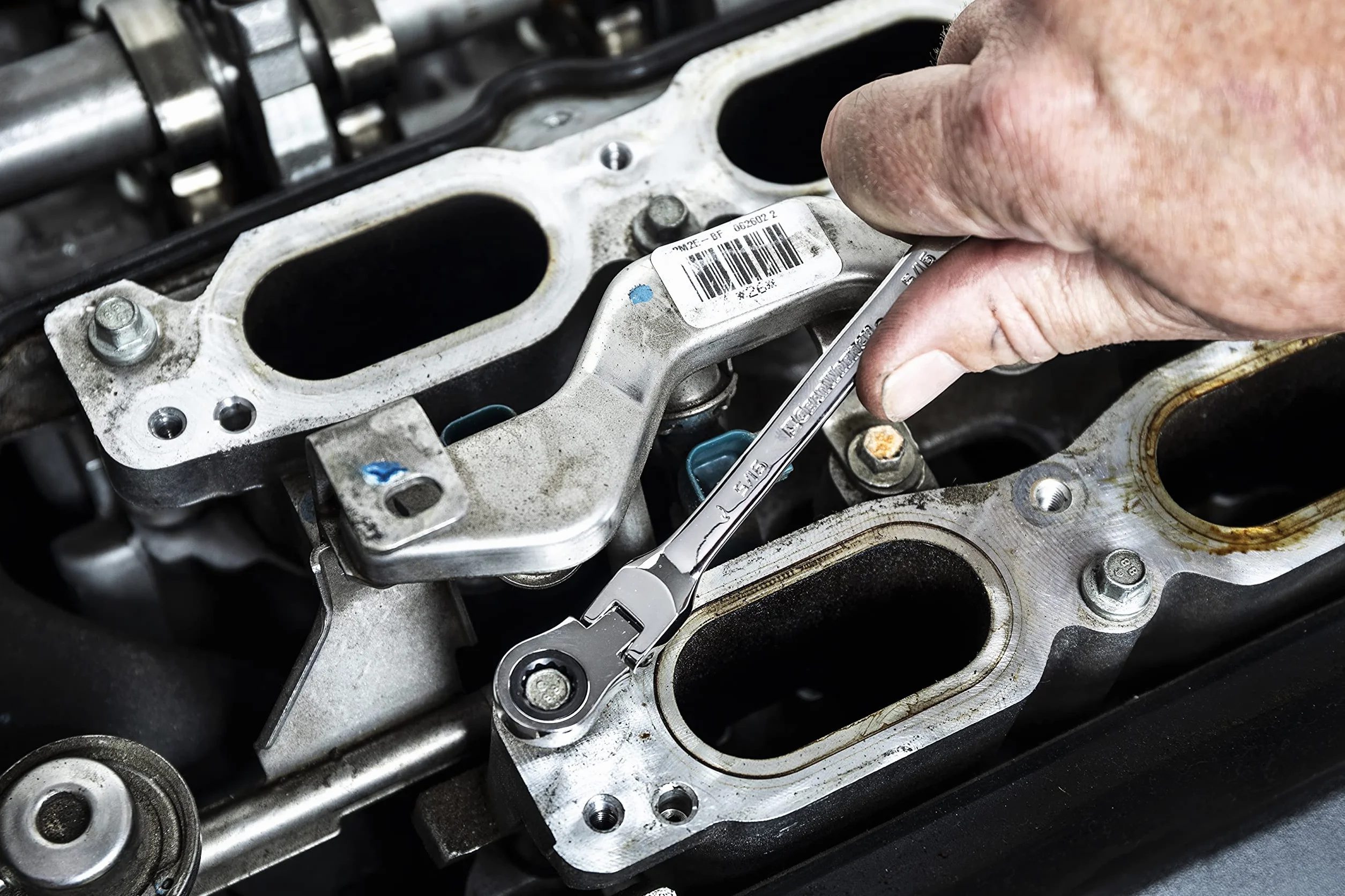 GearWrench 13 szt. 12-częściowy zestaw kluczy płasko-oczkowych z grzechotką, SAE - 9702D