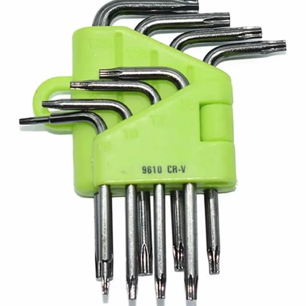 9-częściowy zestaw kluczy sześciokątnych Mini Torx, mały rozmiar Star Wrech T5 T6 T7 T8 T9 T10 T15 T20