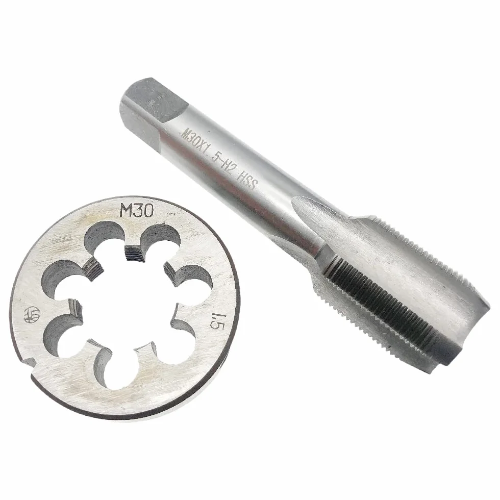 Zestaw gwintowników i narzynek M26 x 1,5, M27 x 1,5, gwintownik okrągły, prawy, M27 x 1,5, M30 x 1,5, gwintownik i narzynka, prawy, M30 x 1,5, M23 x 1,5, gwintownik i narzynka, prawy, M23 x 1,5 (zes