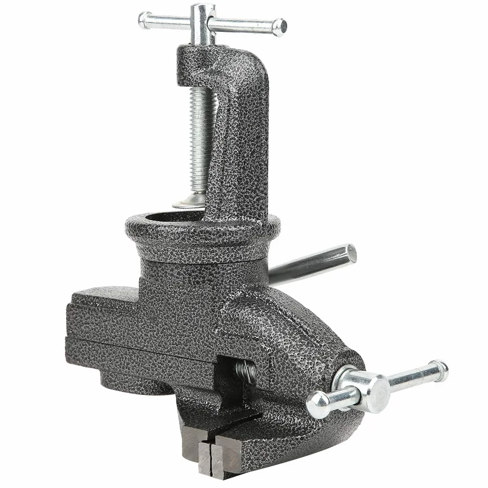 Imadło stołowe 80 mm, 360 stopni, miniaturowy zacisk do stołu roboczego, wyposażenie warsztatu żeliwnego