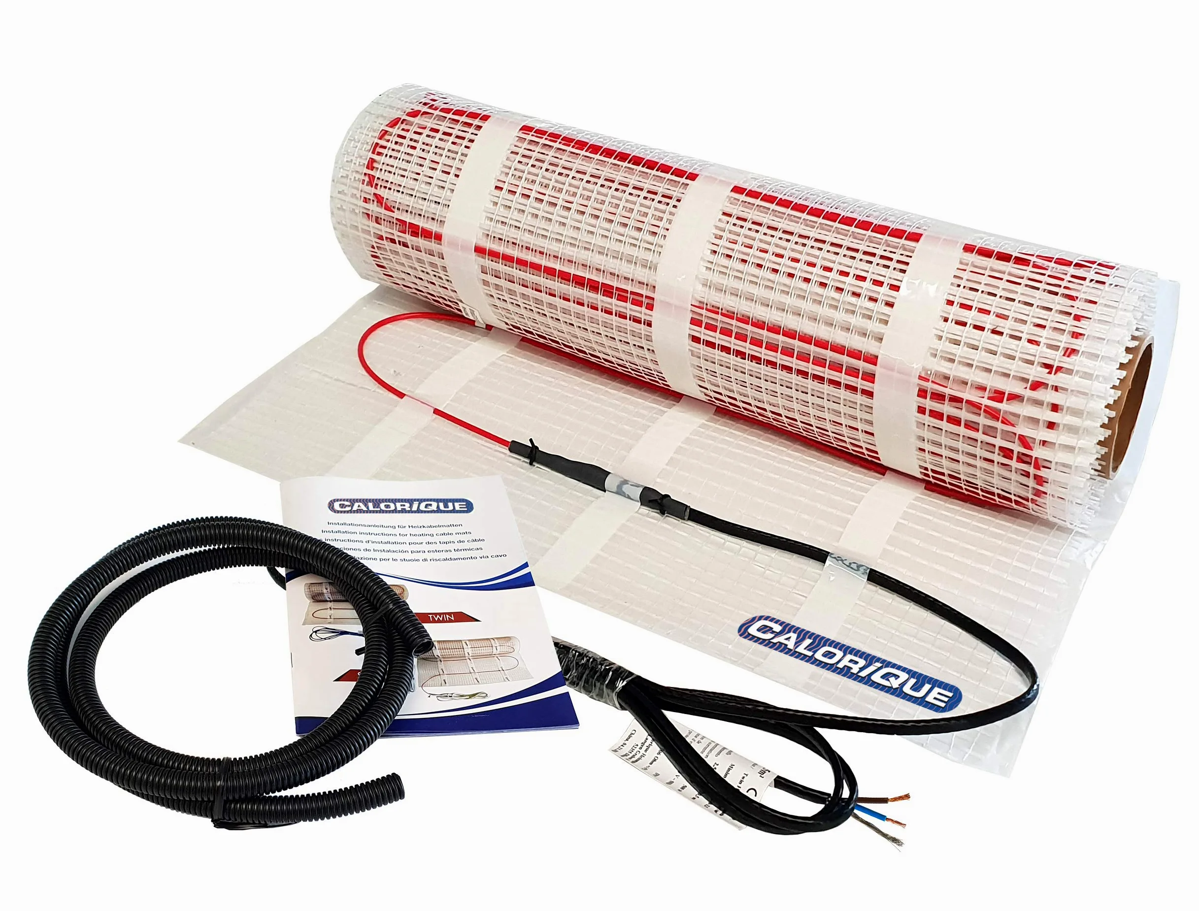 EXTHERM TWIN kabel grzewczy 200 W/m² mata do elektrycznego ogrzewania podłogowego – instalacja – 4,5 m² – komfortowe ciepło we wszystkich pomieszczeniach – odnawialne rozwiązanie energetyczne