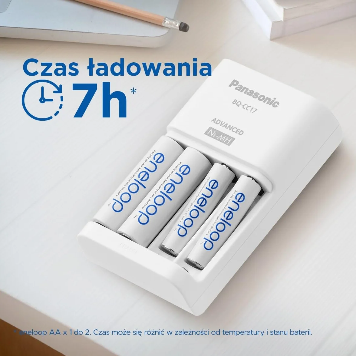Eneloop BQ-CC17 Smart Charger Ładowarka Akumulatorów Niebieski 1-4 Akumulatorów