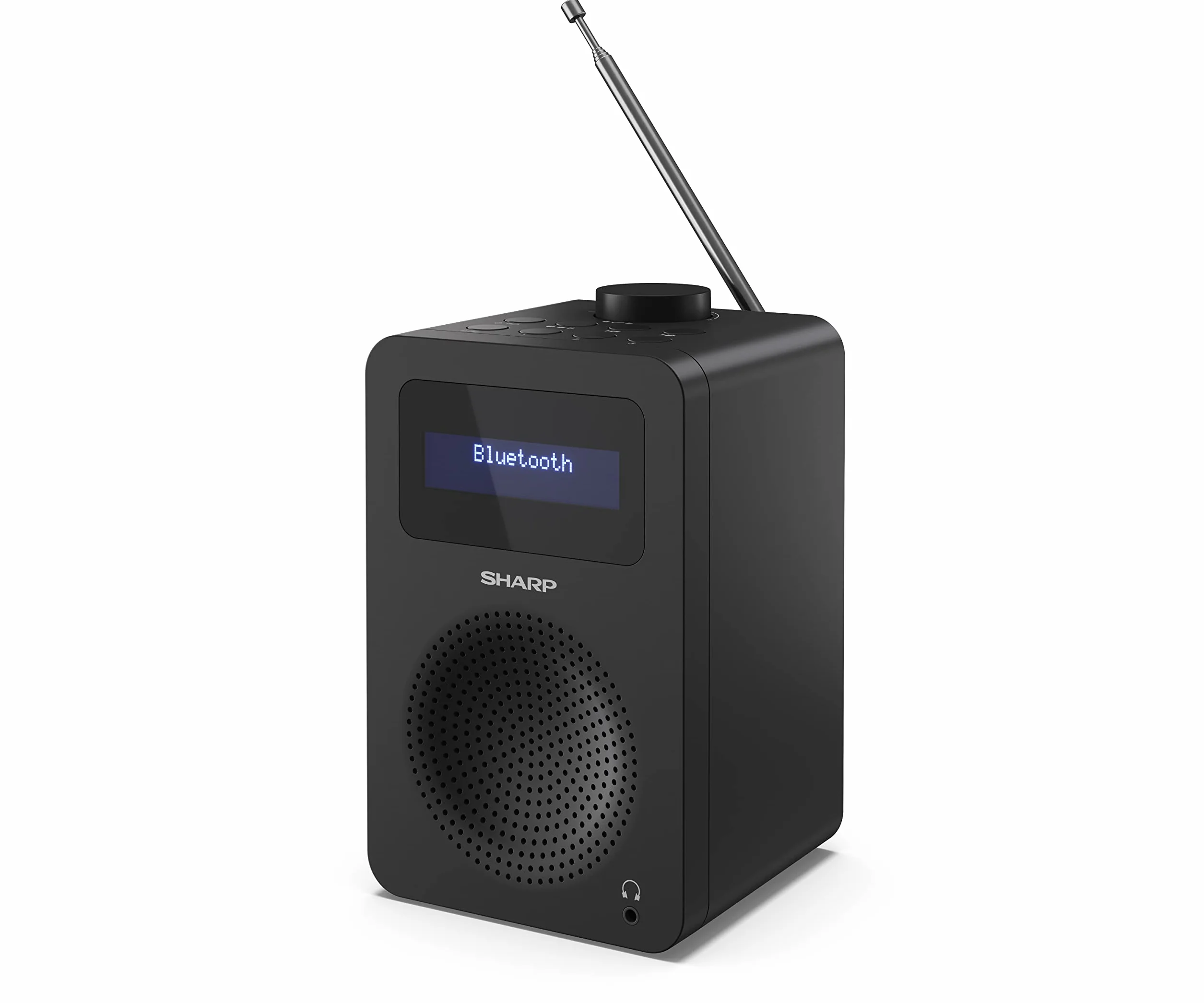 SHARP DR-430 przenośne radio cyfrowe (DAB/DAB+/FM z RDS, Bluetooth 5.0, gniazdo słuchawkowe, 5 W), czarne