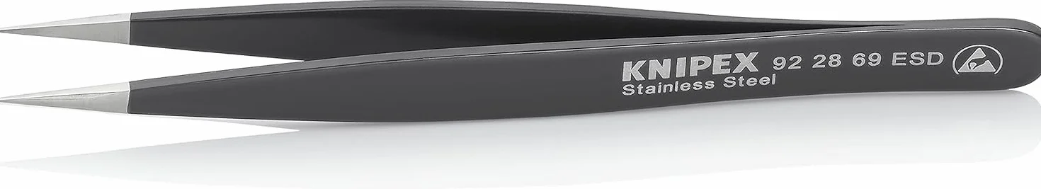 KNIPEX Pinceta uniwersalna ESD matowe gładkie 120 mm, 92 28 69 ESD