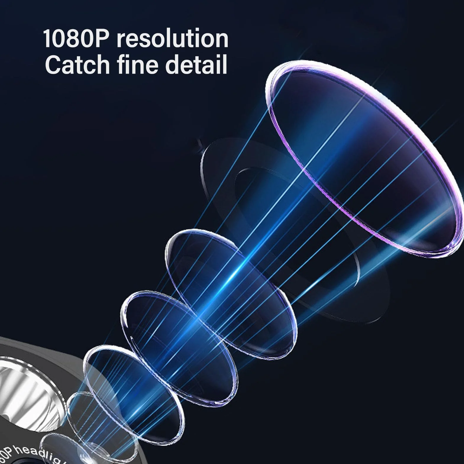Kamera Wideo Montowana na Głowie LED 1080P z Oświetleniem Regulowanym 45° Bateria 1000mAh
