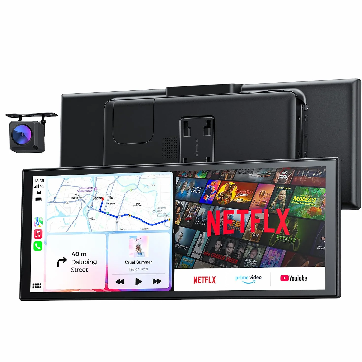 Bezprzewodowy ekran samochodowy Apple CarPlay Android Auto 60 kl./s OTA Bluetooth