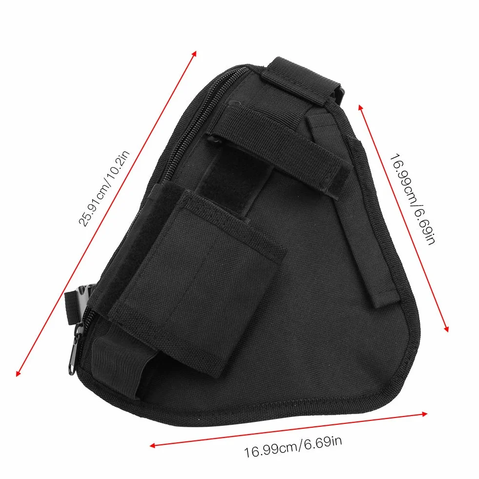Yosoo Health Gear Kabura radiowa, kieszeń na piersi, kamizelka Walkie Talkie – regulowana szlufka do noszenia, kieszeń wielowarstwowa, 30 x 15 cm
