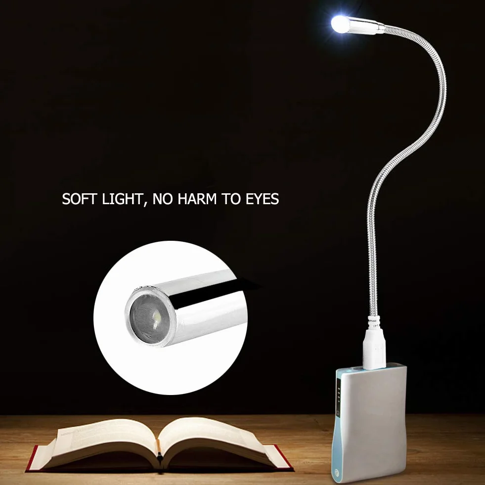 Elastyczna Mini Lampka LED USB Regulacja Natężenia Światła Do Czytania Laptop PC Notebook