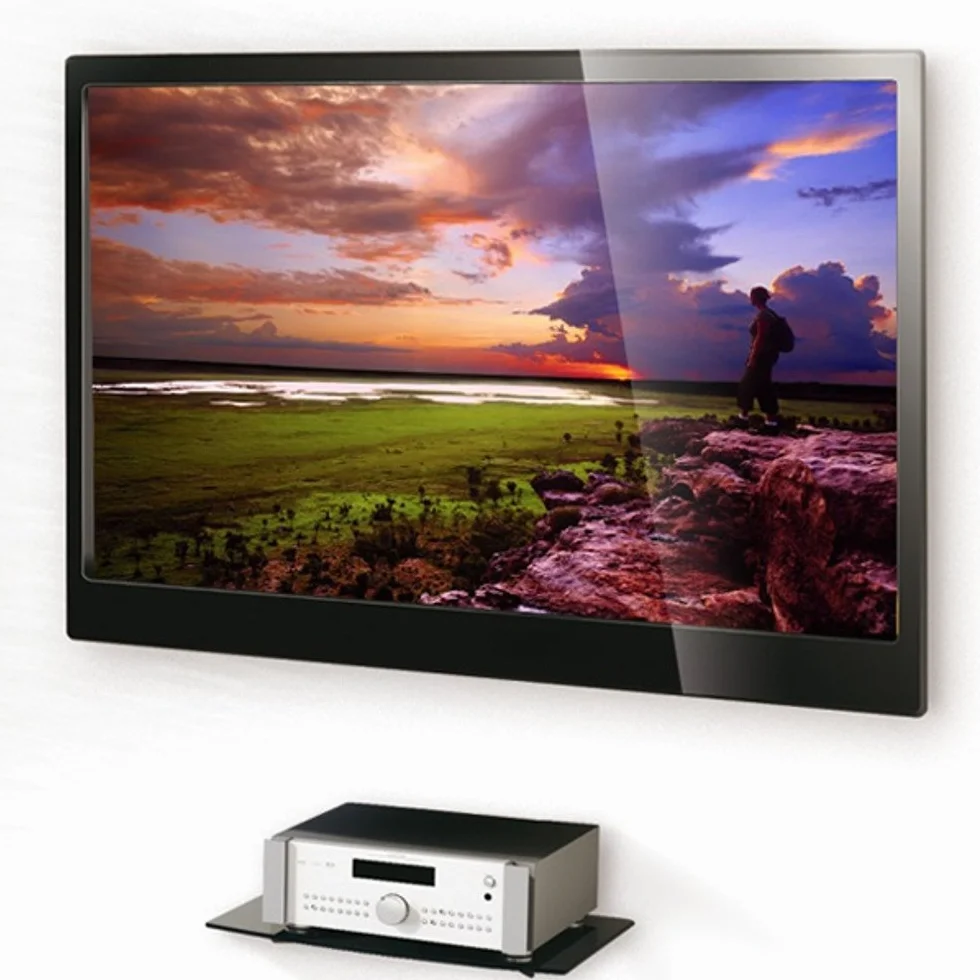 Maclean MC-629 Uchwyt Ścienny, Półka na Ścienna na Odtwarzacz Wideo, Uchwyt na Ścianę do 8 kg Wykonany ze Stali, Półka Ścienna na DVD, Tunery, Konsole, Dekodery DVB-T o Wymiarach 360 x 250 mm